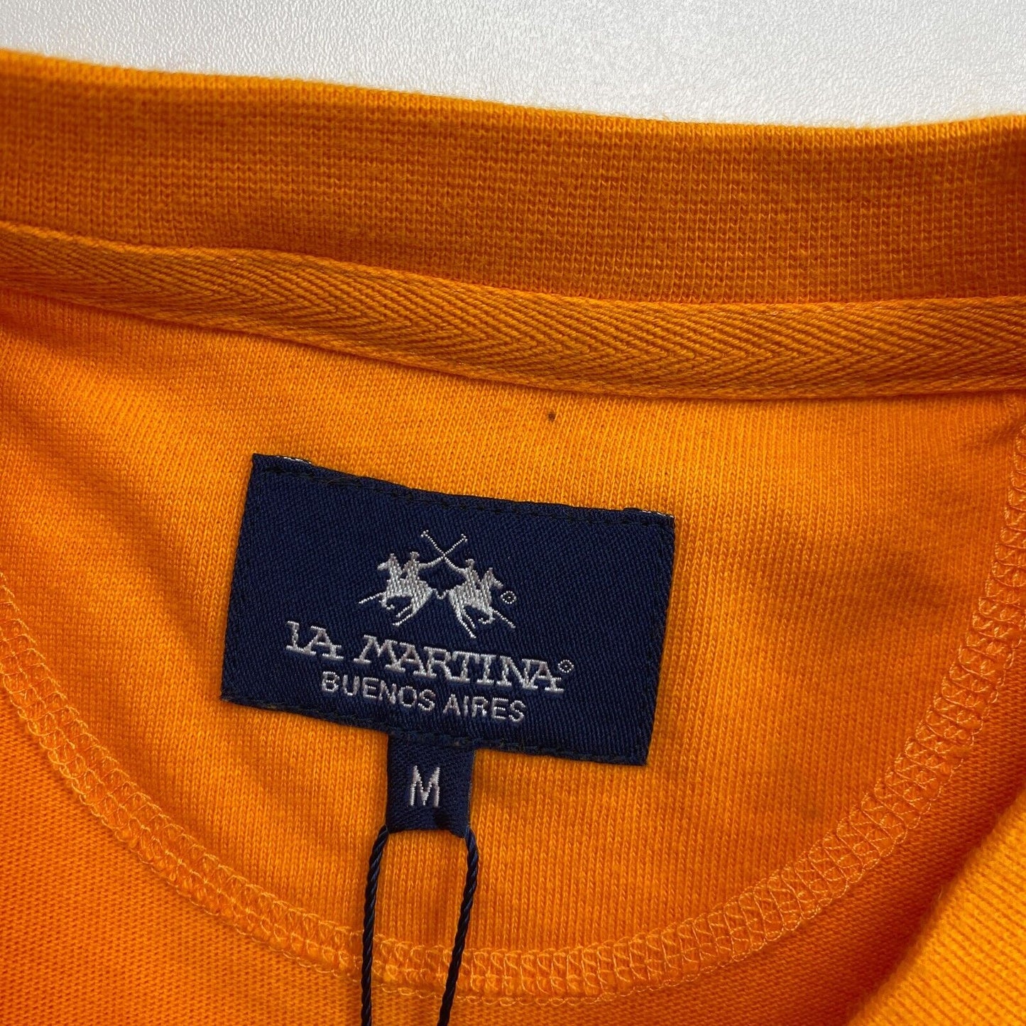 LA MARTINA Yellow Cotton Jersey Crew Neck T Shirt Size M