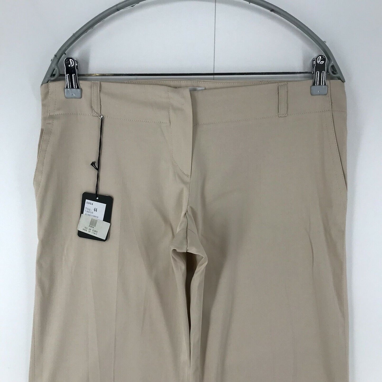 ROSSODISERA Women Brown Loose Straight Fit Trousers Size 44 W32