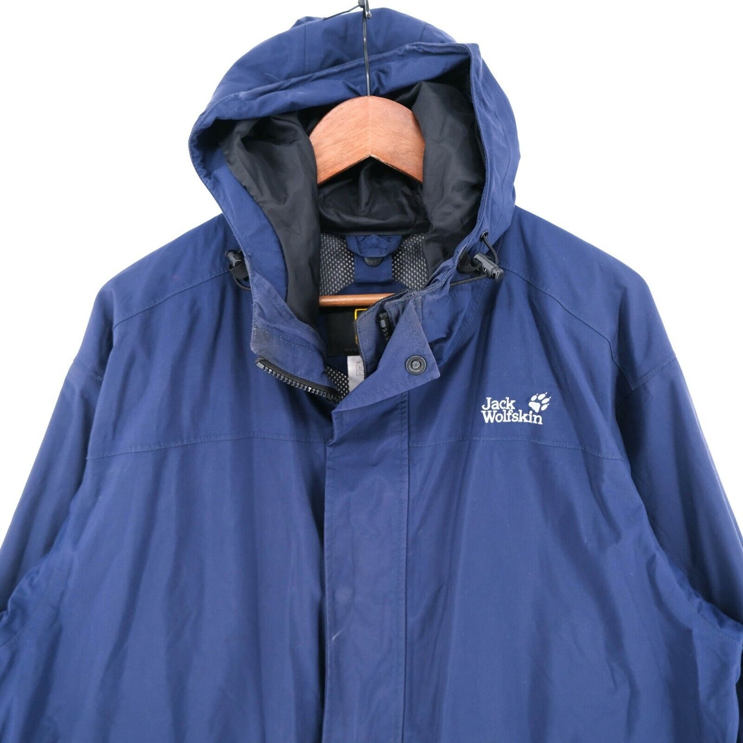 Jack Wolfskin Blue Hooded Texapore Water Resistant Jacket Unisex Size L