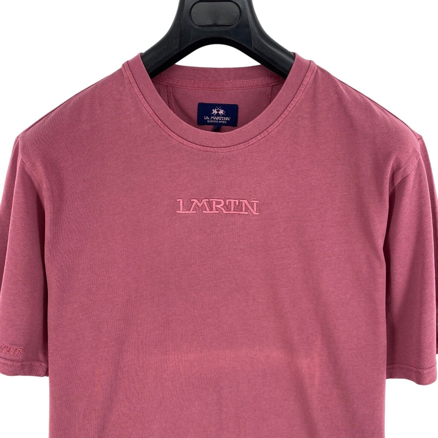 LA MARTINA Dark Pink Cotton Jersey Short Sleeves Crew Neck T Shirt Size 2XL XXL