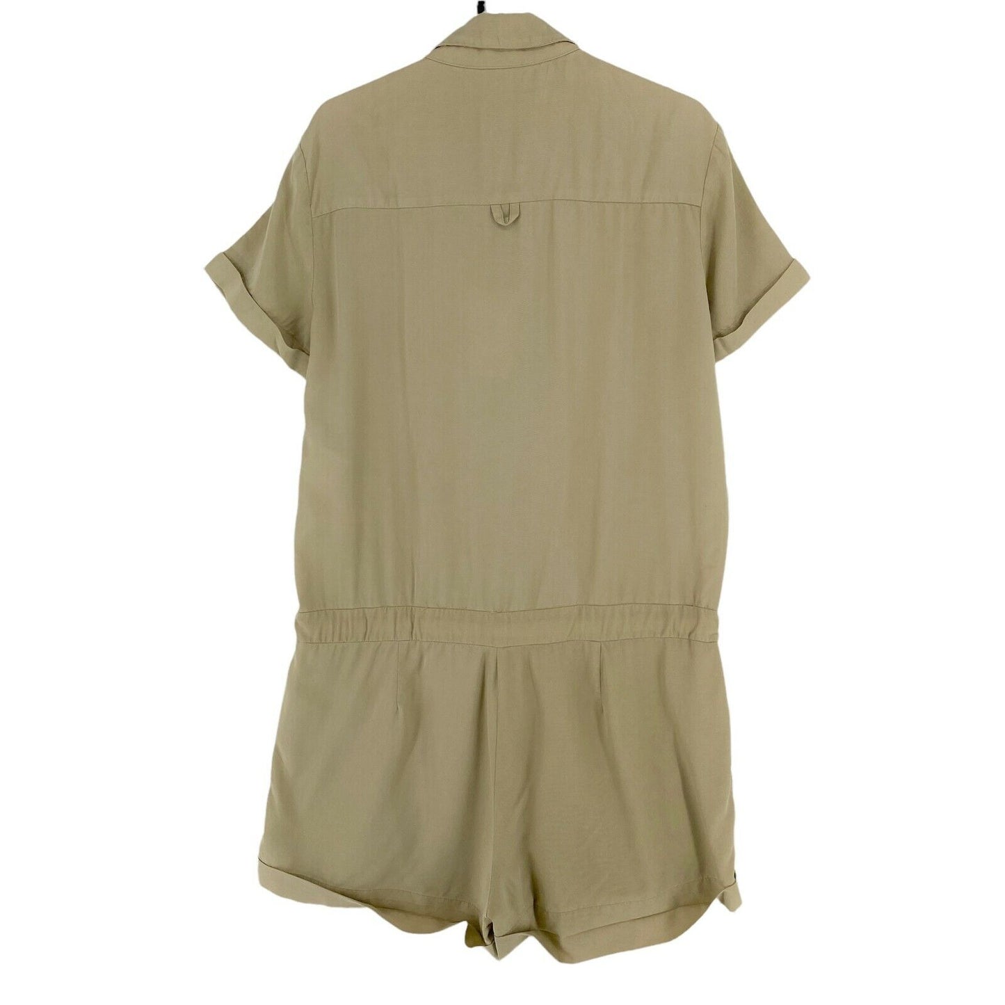 LA MARTINA Light Brown Short Sleeves Shorts Tencel Playsuit Jumpsuit Size 3 / M