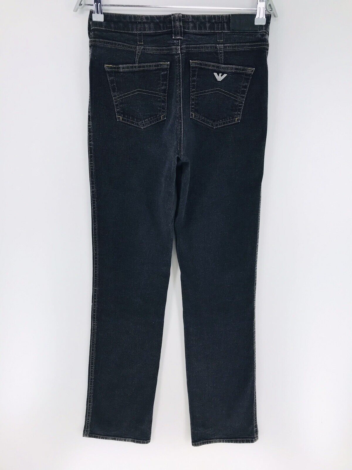 Armani Jeans Damen Dunkelgrau Stretch Regular Straight Fit Jeans W29 L36