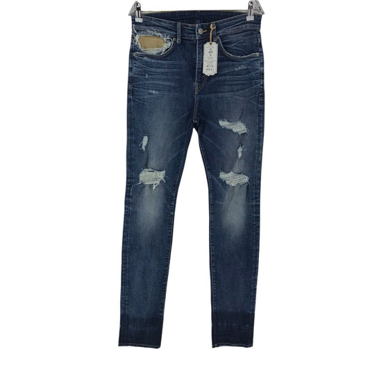 DCC Jean déchiré bleu coupe skinny pour femme Taille W30