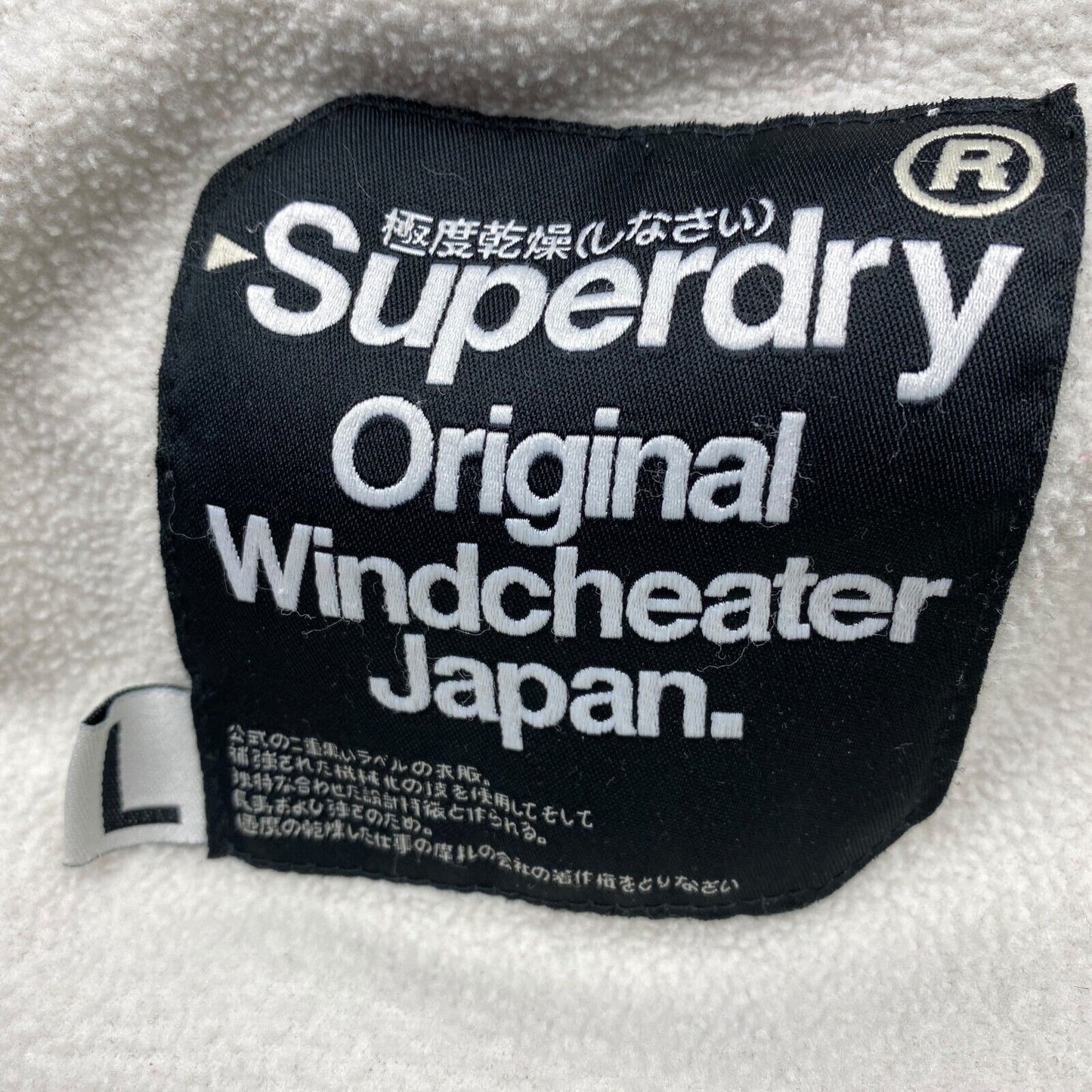 SUPERDRY Original Windcheater Marineblaue Jacke Größe L