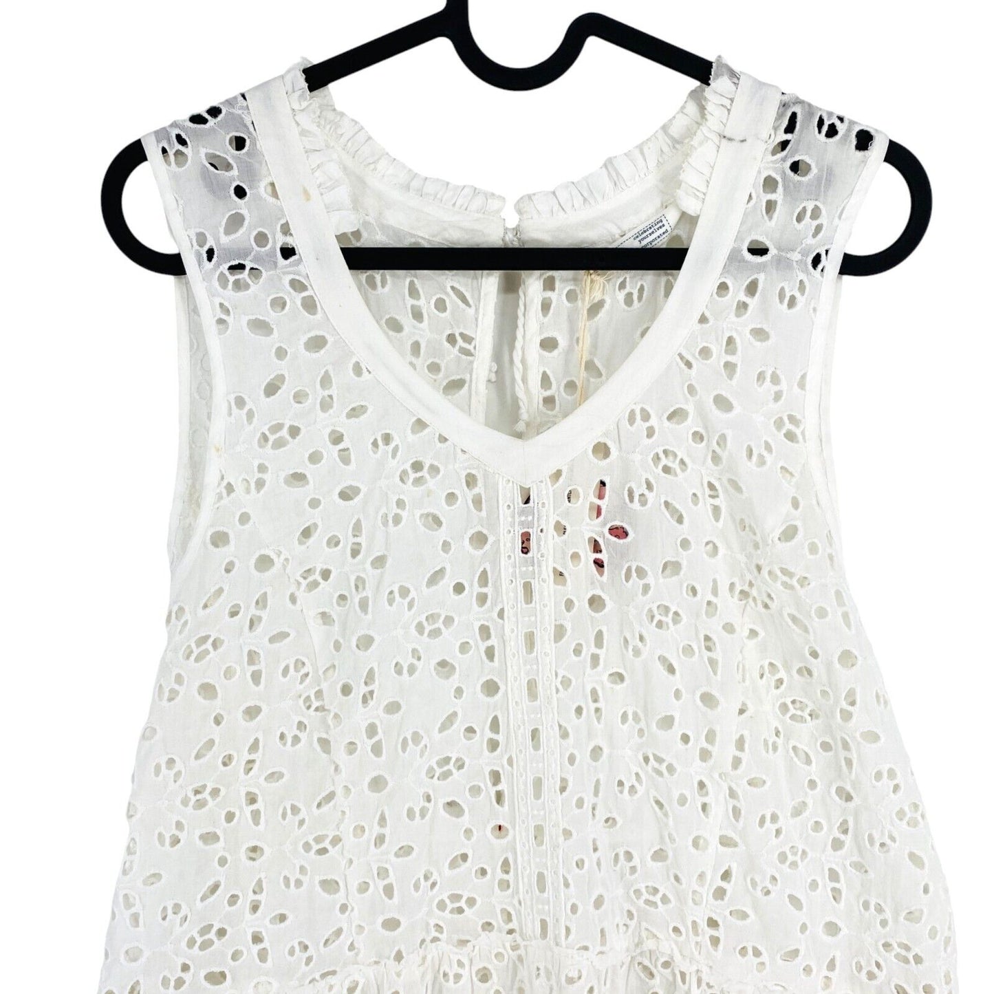 ODD MOLLY Women White Swag Blossom Dress Size 2 / M