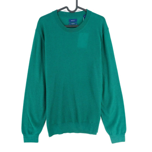 GANT Green Crew Neck Pure Prep Jumper Sweater Size L