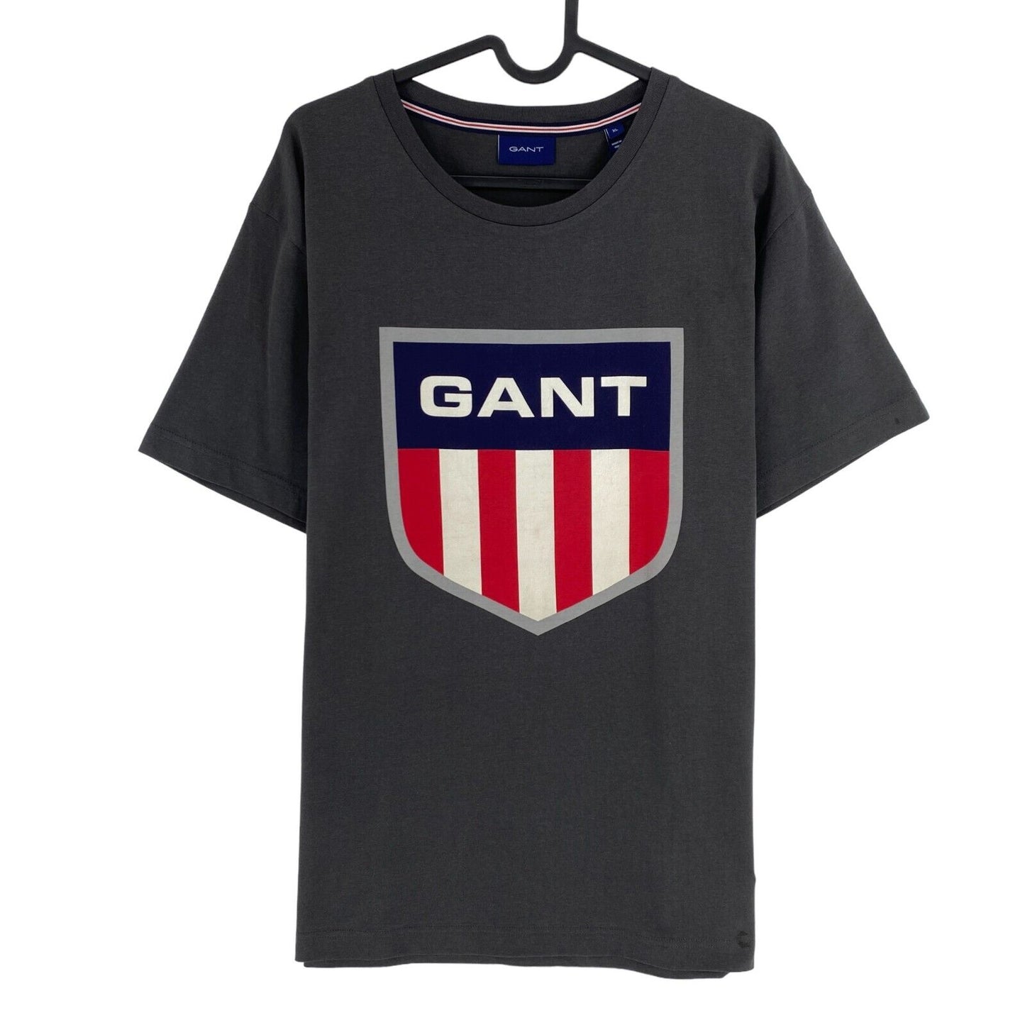 GANT Dark Grey Retro Shield SS Crew Neck T Shirt Size XL