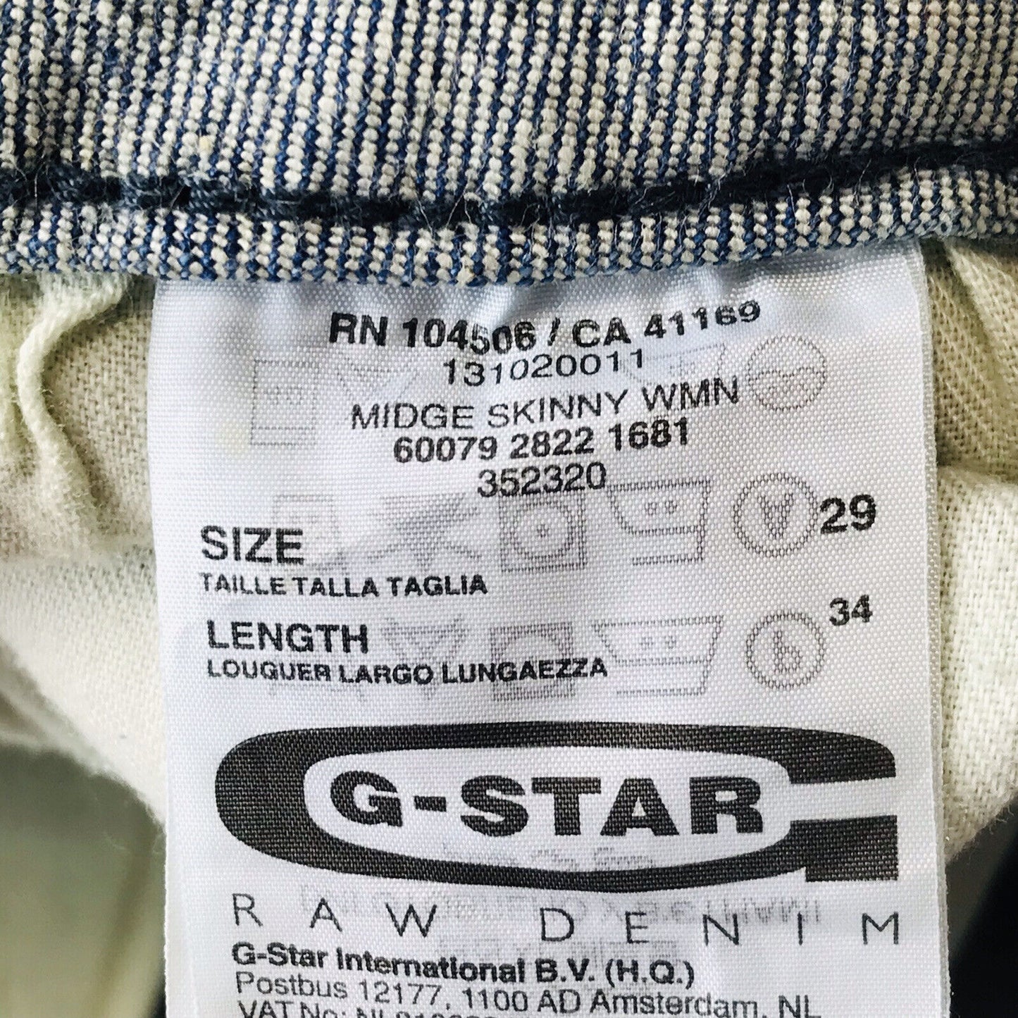 G-STAR RAW MIDGE Damen Jeans in Skinny-Fit, Blau, Größe W29 L34