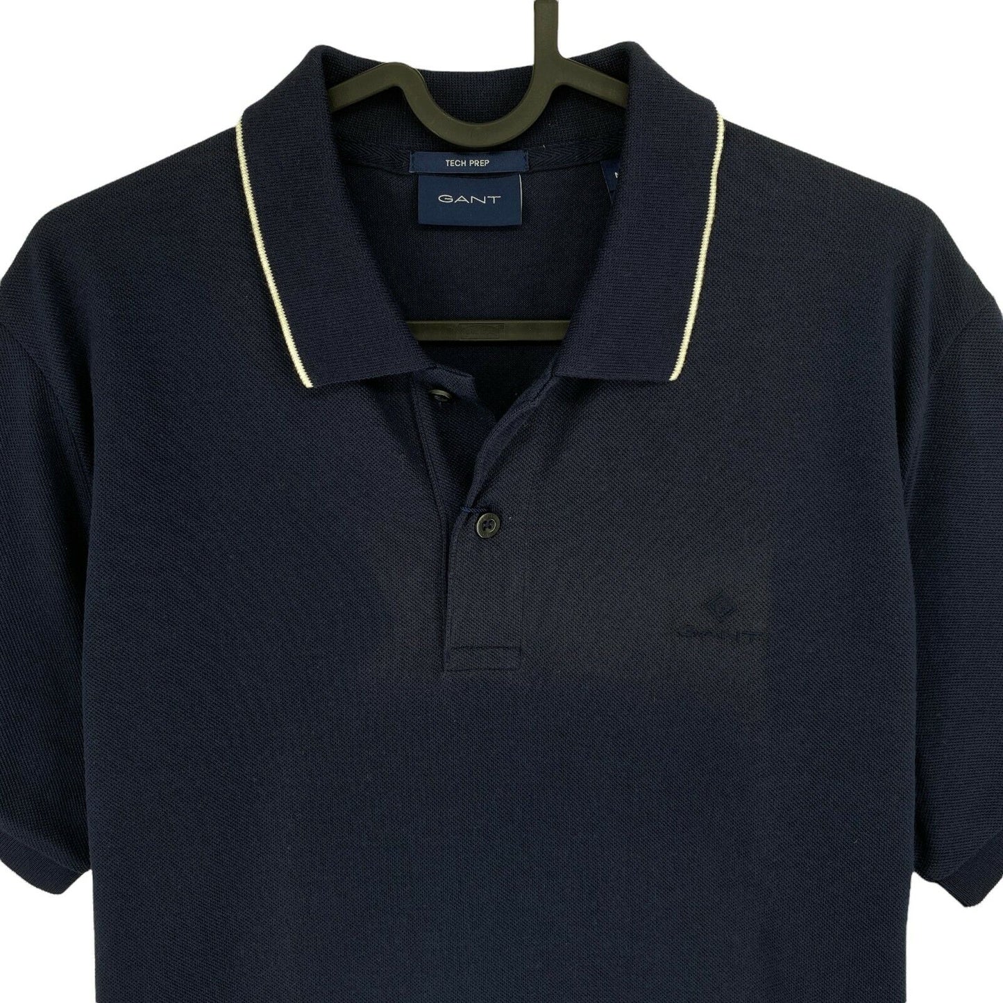 GANT Navy Blue Tech Prep Pique Rugger Polo Shirt Size M L