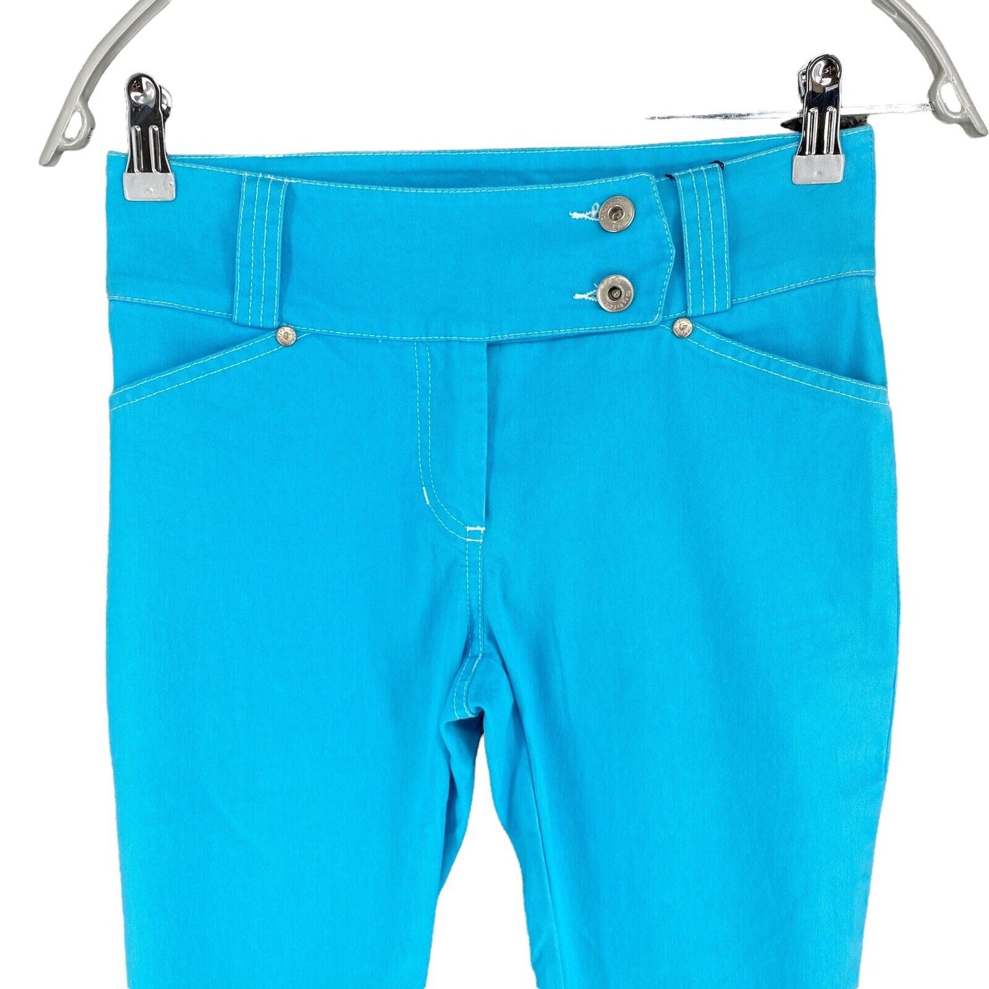 RPR €238 Byblos Blu Blue Capri Pants Trousers Size EU 30 UK 2 US 0 W27