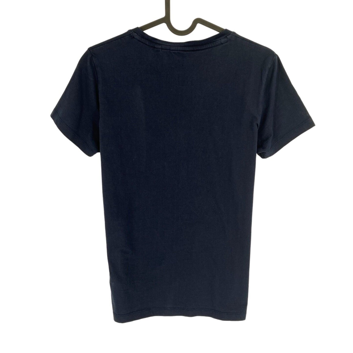 GANT Women Navy Blue Logo Crew Neck SS T Shirt Size S