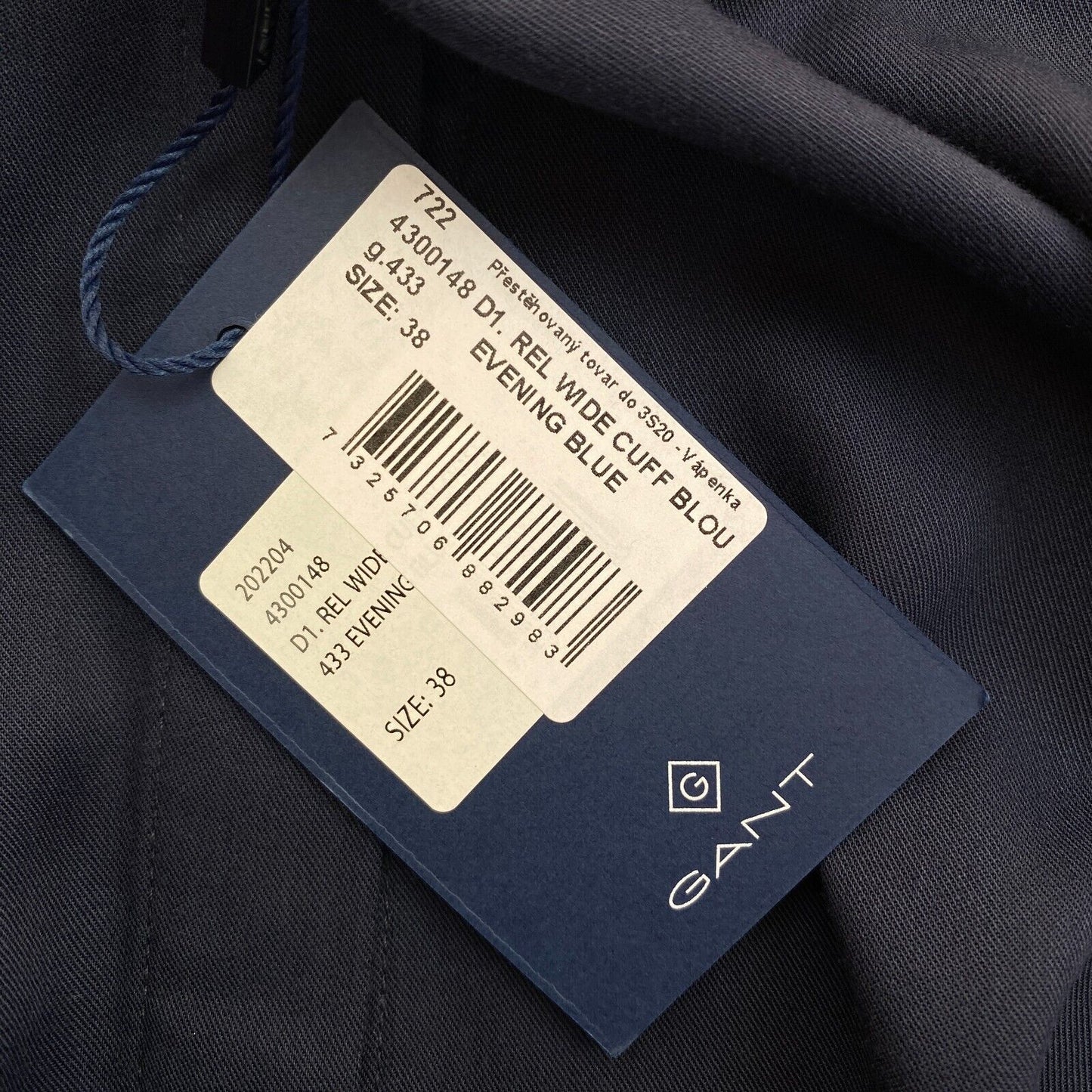 GANT Blouse à revers large bleu marine Taille EU 38 UK 10 US 8