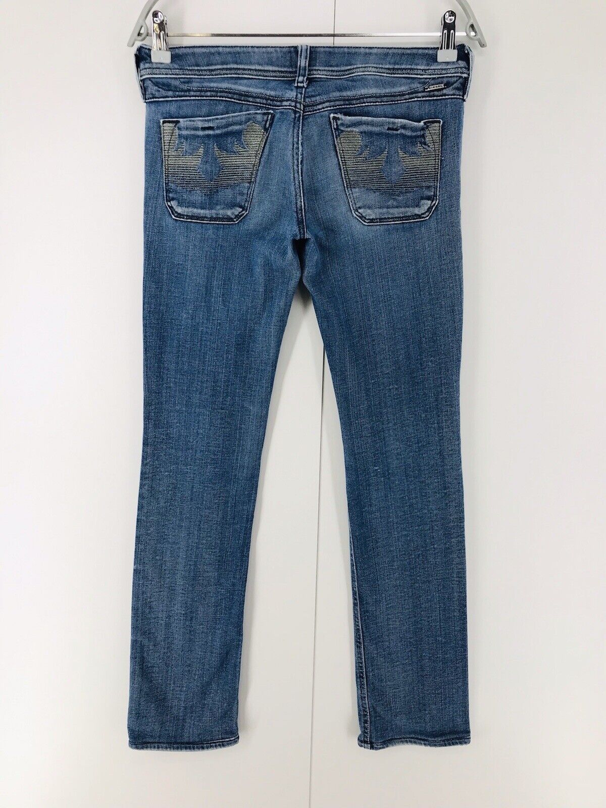 Diesel LOWKY Women Blue Regular Straight Fit Jeans Size W27 L32