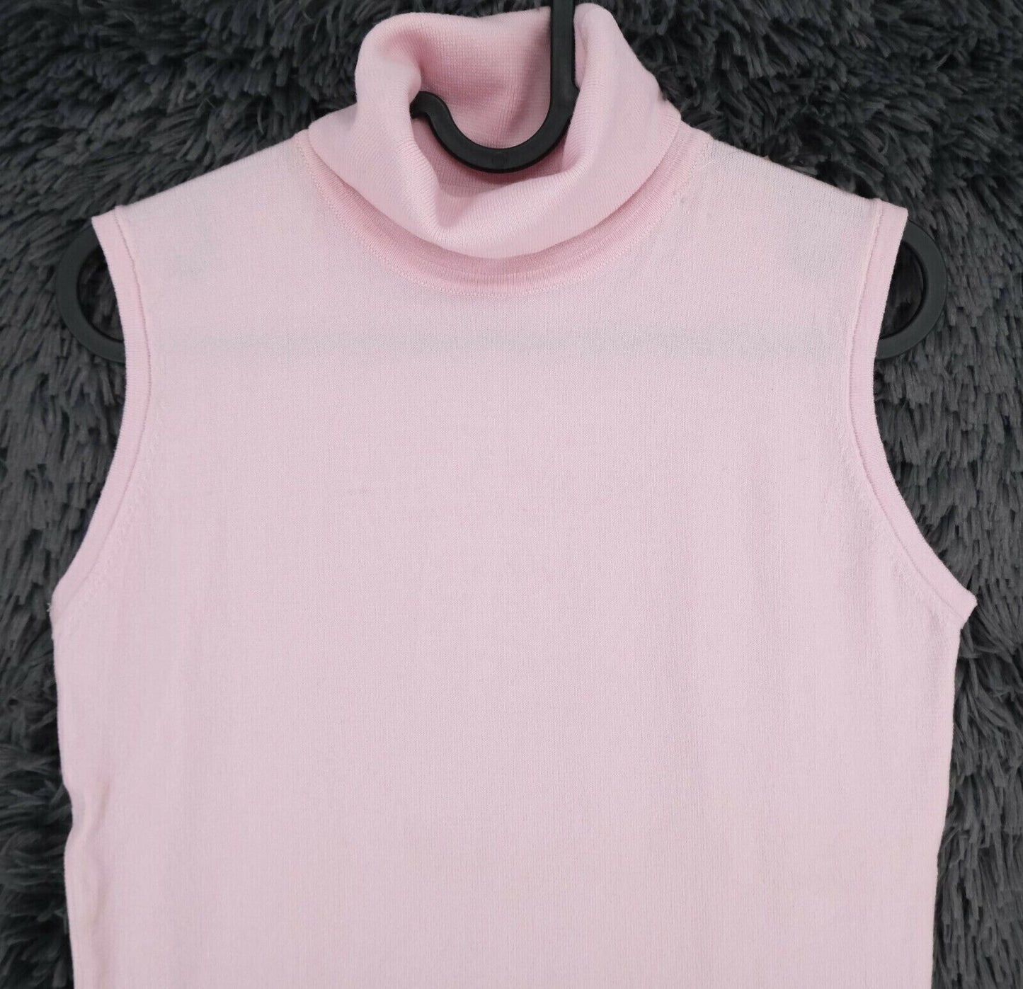 LANEROSSI Top mit hohem Kragen, 100 % Merinowolle, Rosa, Größe 4 – XL