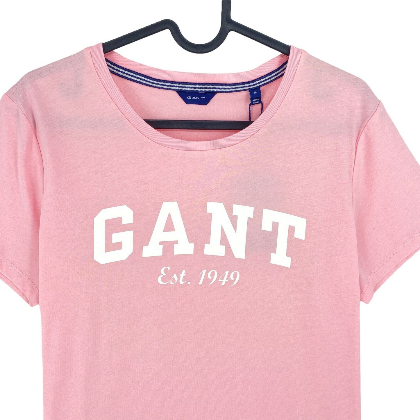 GANT T-Shirt mit Rundhalsausschnitt und Logo, Rosa, Größe M 2XL