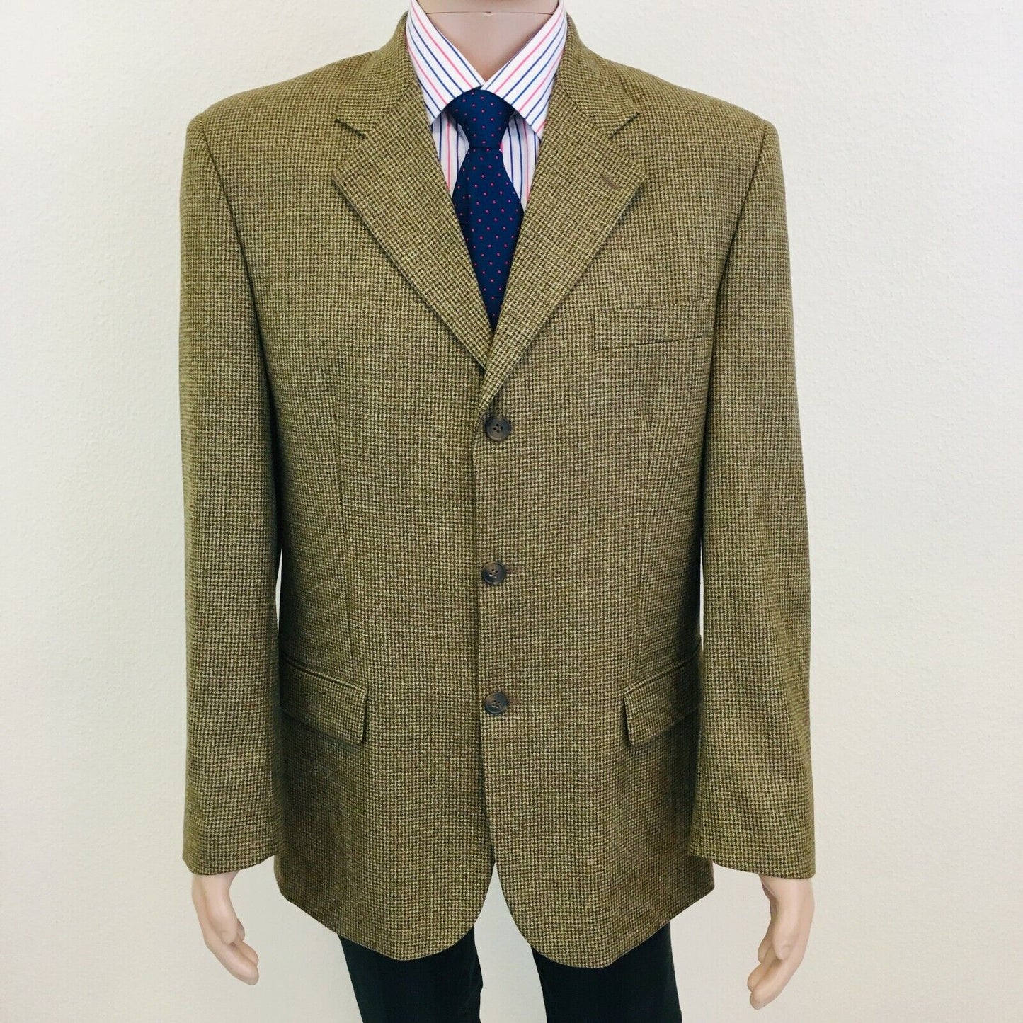 Jacques Heim 100% Virgin Wool Brown Jacket Blazer Size EUR 52 US UK 42