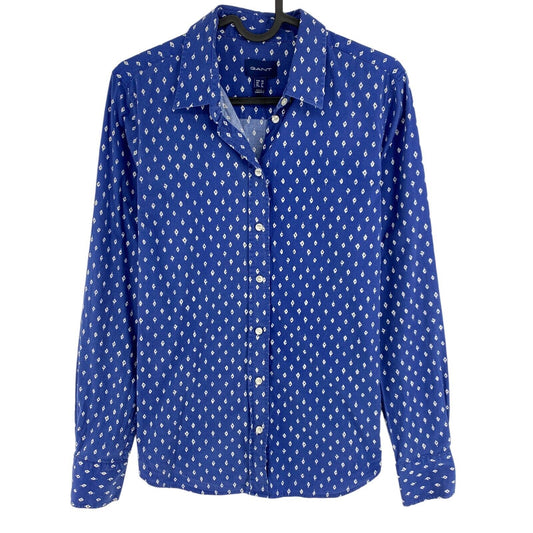 GANT Blue Argyle Shirt Size EU 38 UK 10 US 8