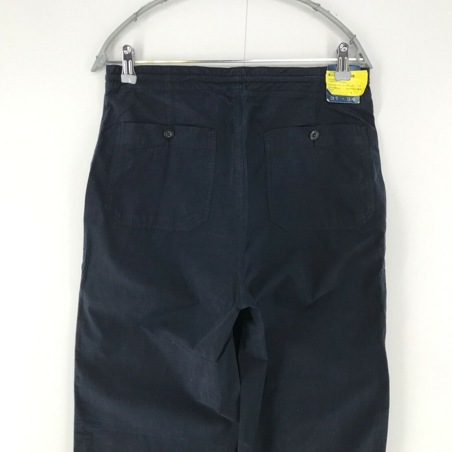 GANT Navy Blue Relaxed Tapered Fit Trousers Size W31 L34