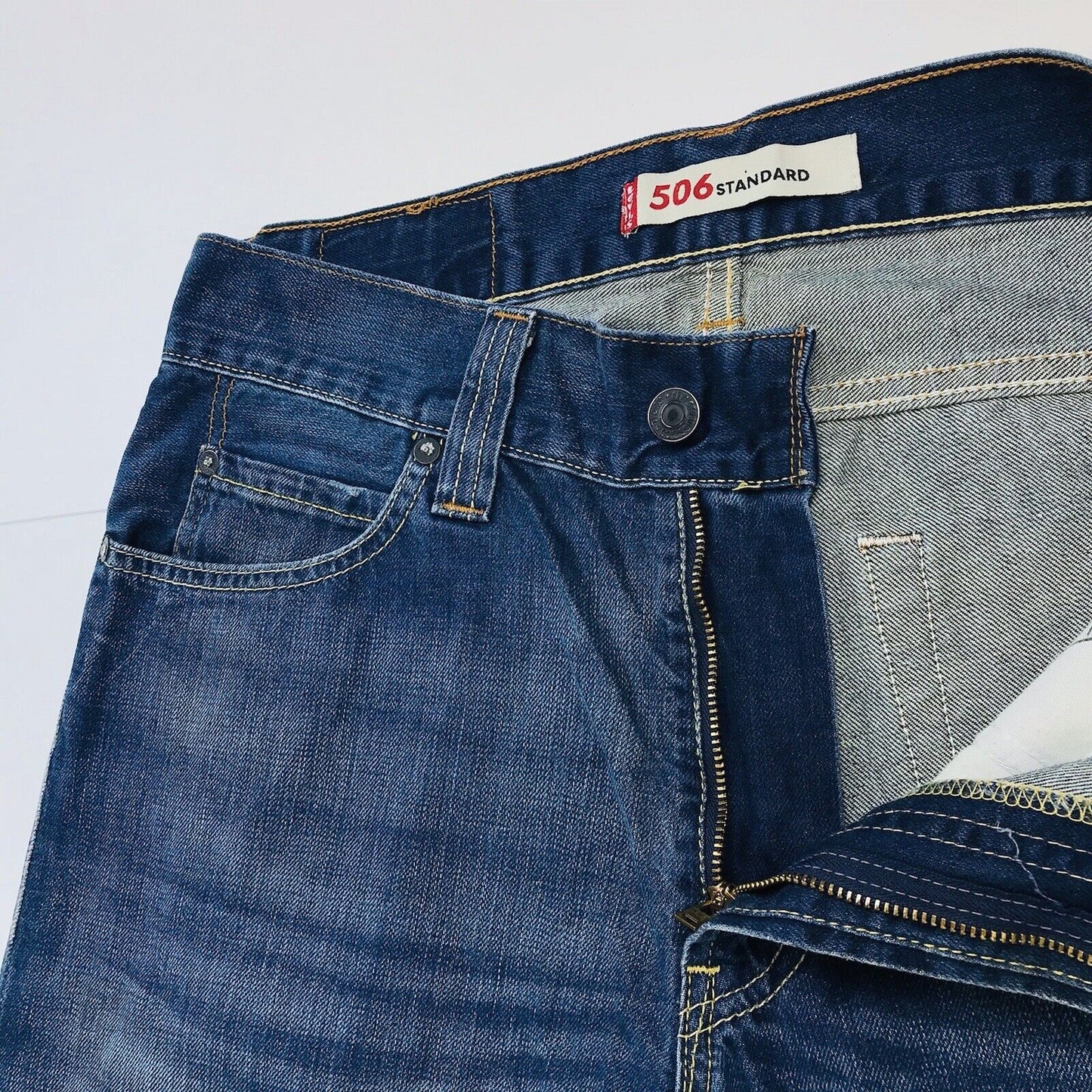 Vintage Levi's 506 Blue Regular Straight Fit Jeans Size W31 L28