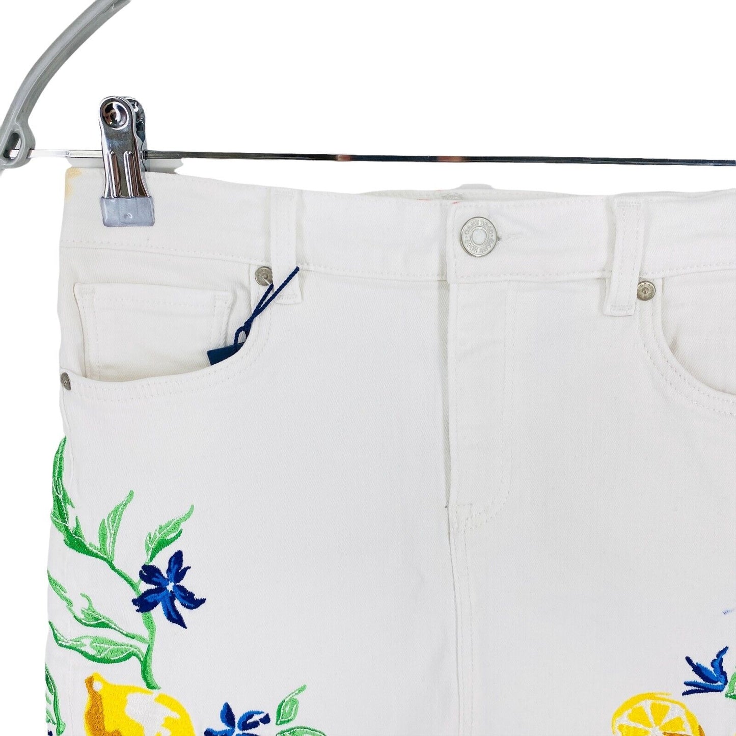 Gant White Summer Embroidery Twill Skirt Size 11 - 12 Years 146/152 cm