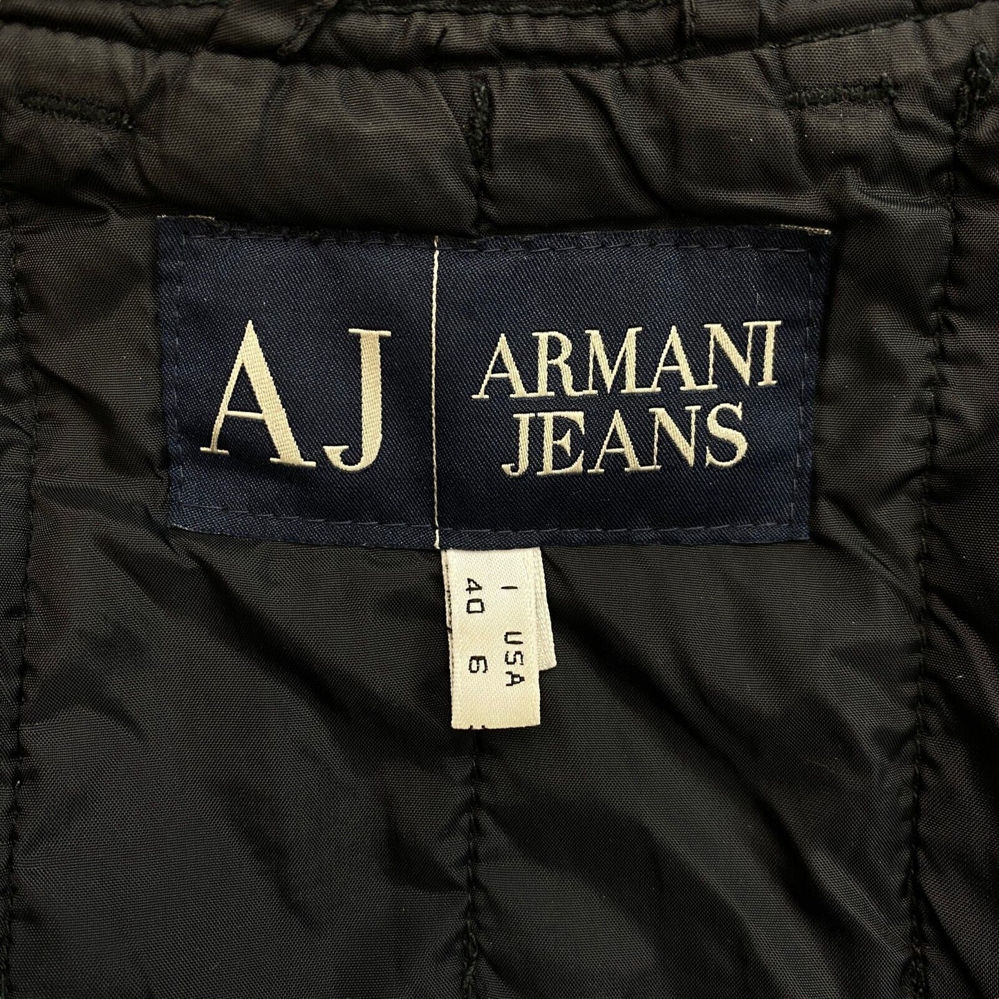 Armani Jeans Navy Blue Bomber Jacket Coat Size EU 36 UK 10 US 6