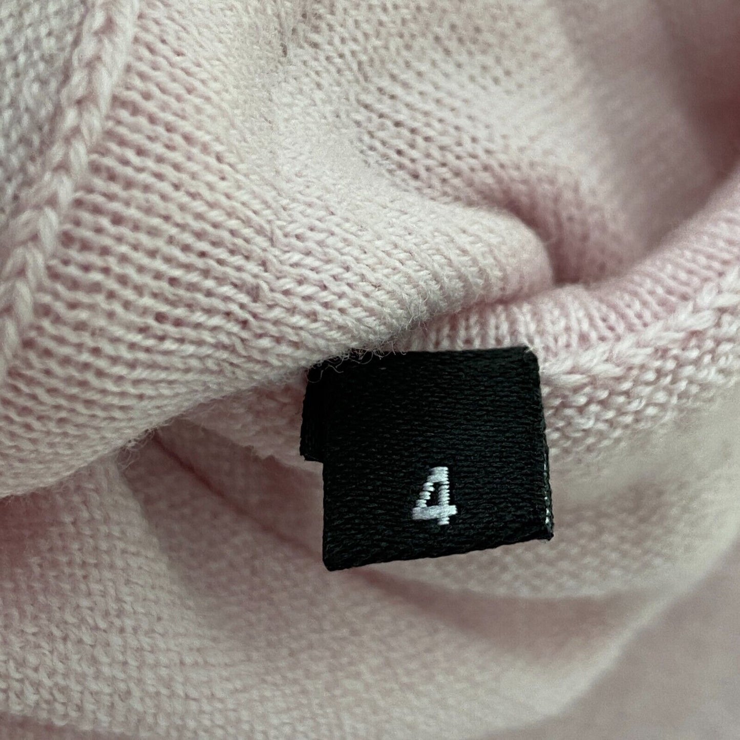 LANEROSSI Pink 100% Merino Wool Roll Neck Top Size 4 - XL