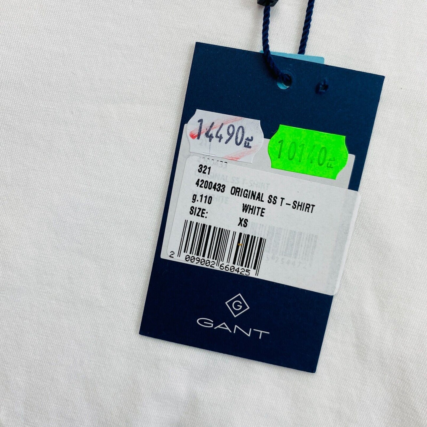 GANT White Original Crew Neck Short Sleeves T Shirt Size XS