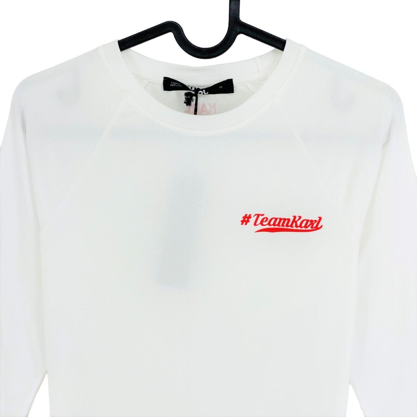 Karl Lagerfeld White 3/4 Sleeve Team Karl Tee Top Size XS