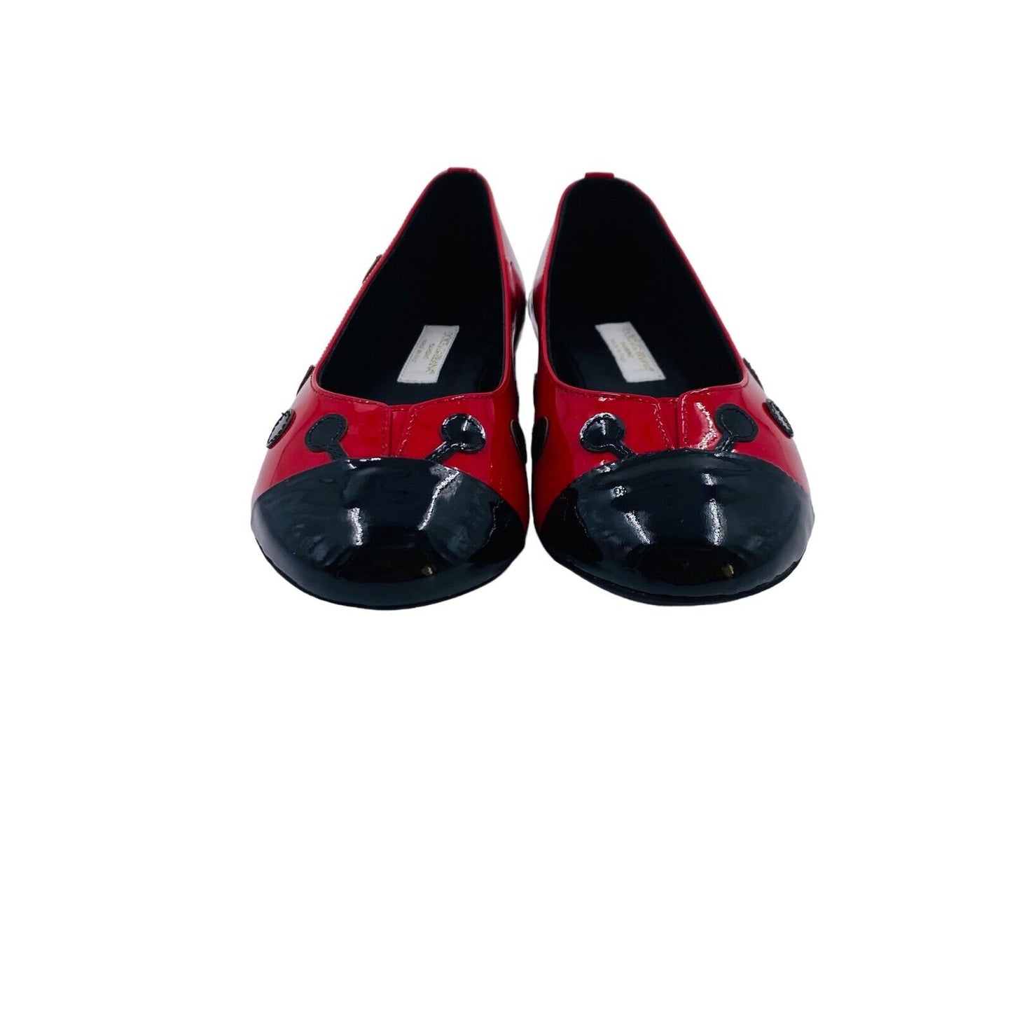 DOLCE&GABBANA Red Ballerina Flat Shoes Size EU 29 UK 10.5 US 11.5