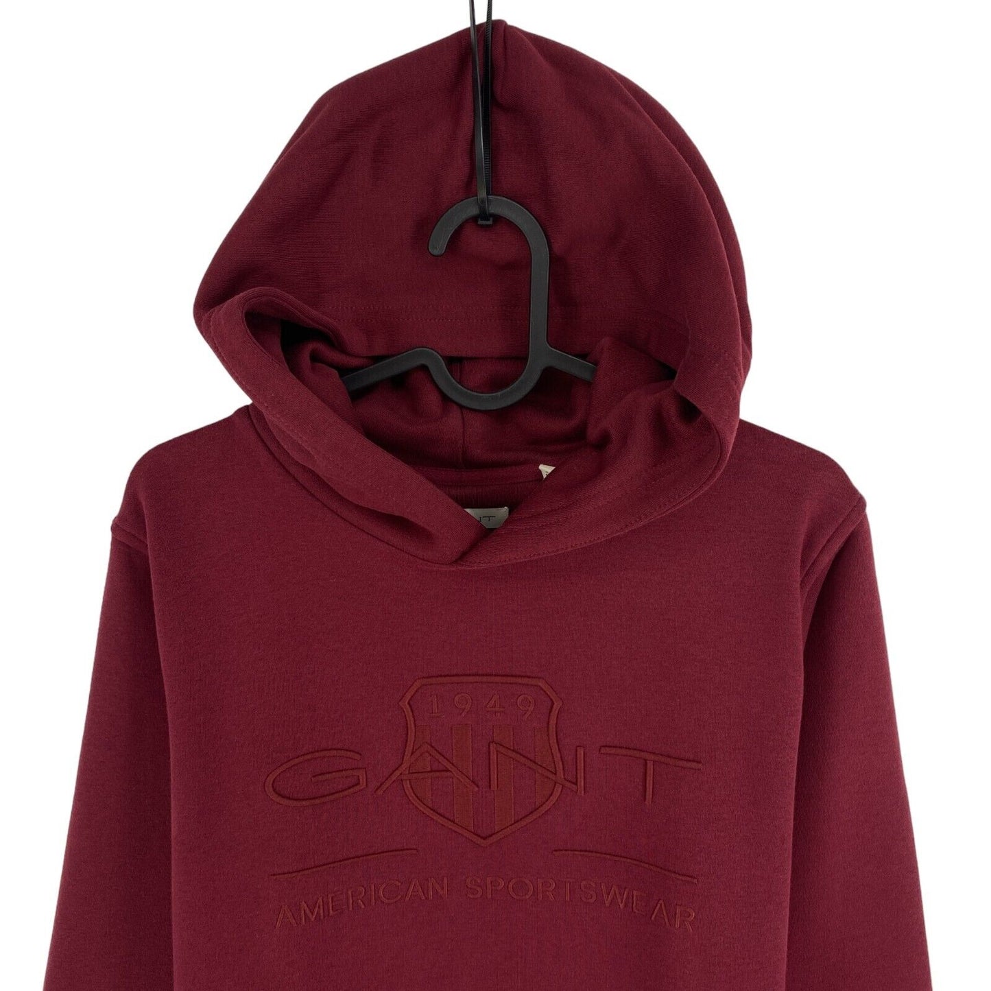 GANT Boys Dark Purple Tonal Archive Shield Hoodie Sweater Size 16 Years 176 cm