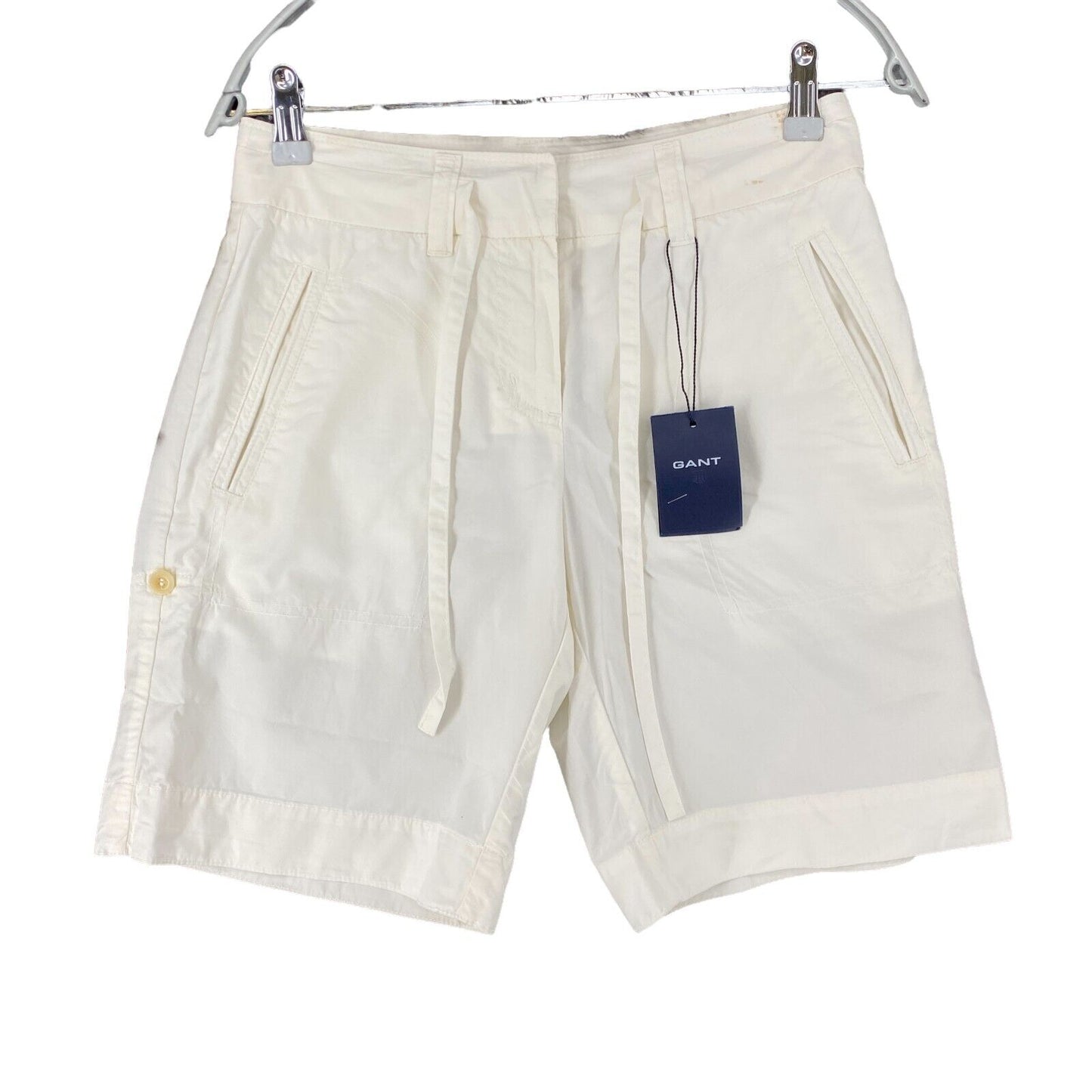 GANT Women Cream White Regular Fit Chino Shorts EUR 34 UK 8 US 4 W27