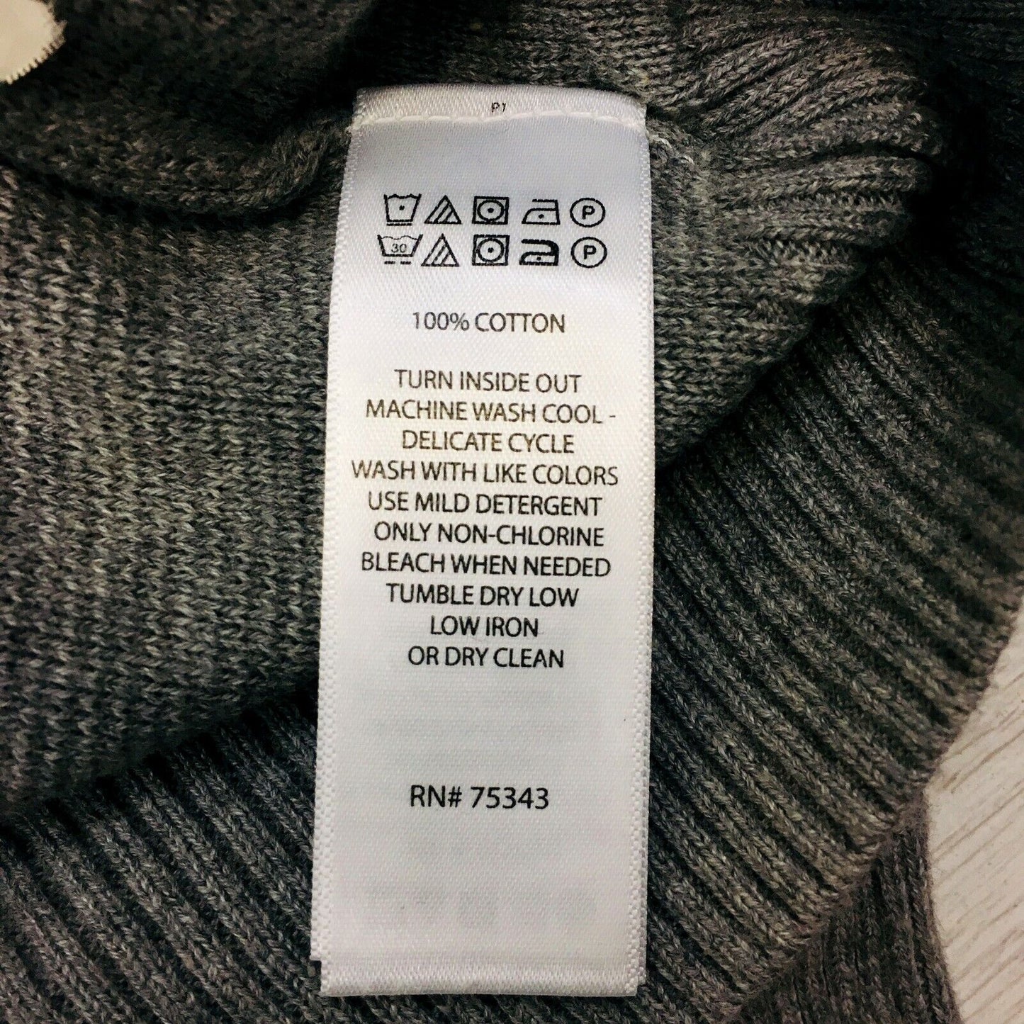 The Savile Row Company Herren-Pullover aus Baumwolle mit Reißverschluss am Kragen, Grau, Größe M