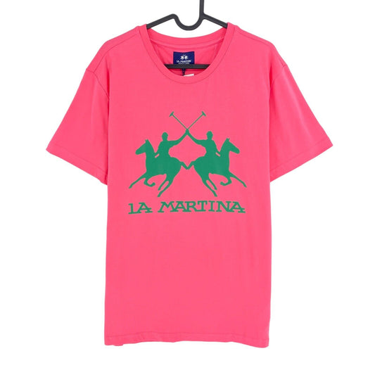 LA MARTINA Pink Jersey Cotton Crew Neck T Shirt Size L