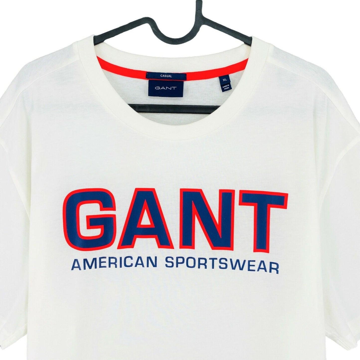 GANT White Casual Crew Neck T Shirt Size XL