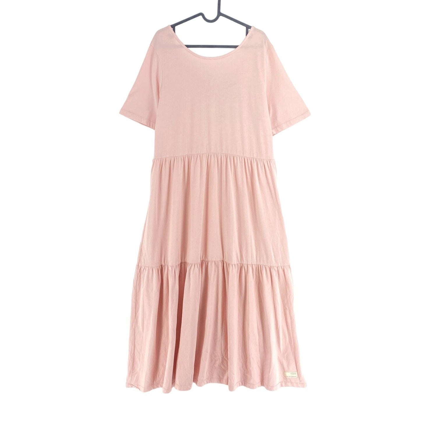 ODD MOLLY Women Light Pink Camellia Short Sleeve Flared Dress Size 3 / L