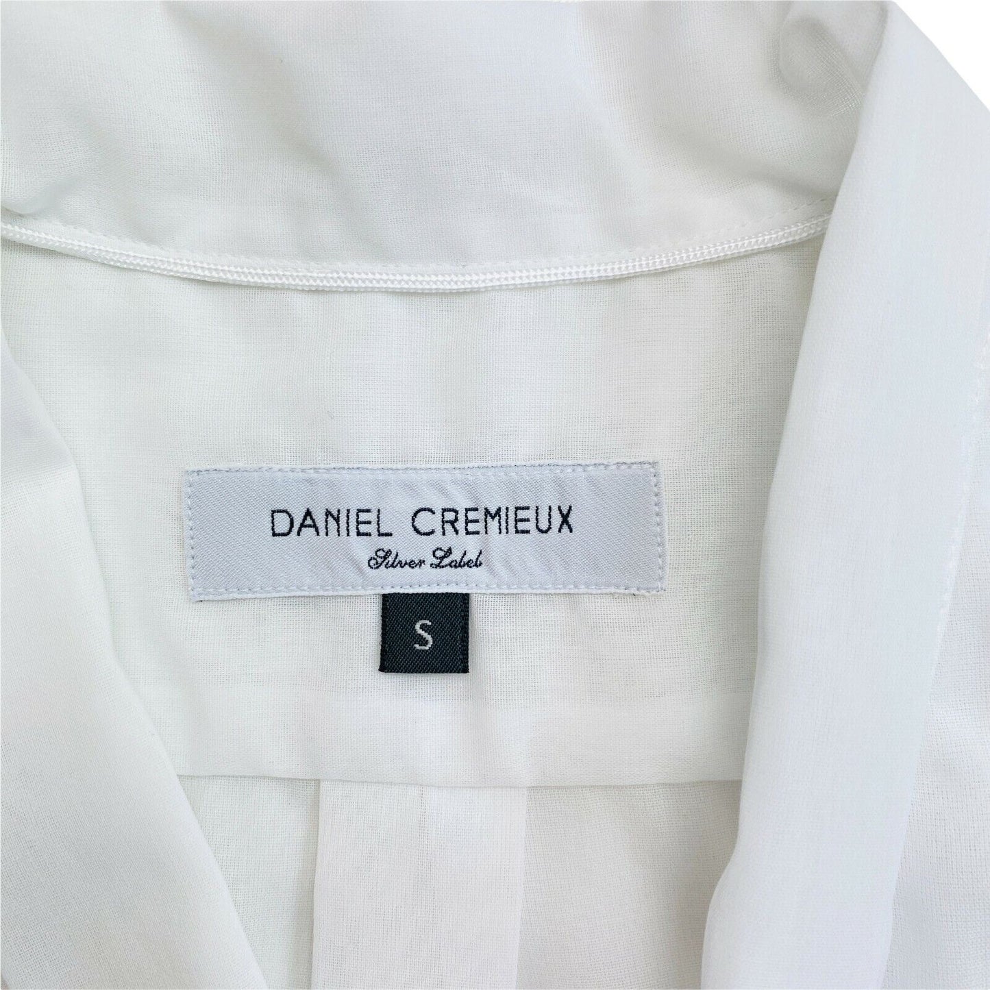 DANIEL CREMIEUX Chemise transparente sans manches avec nœud blanc Taille SML