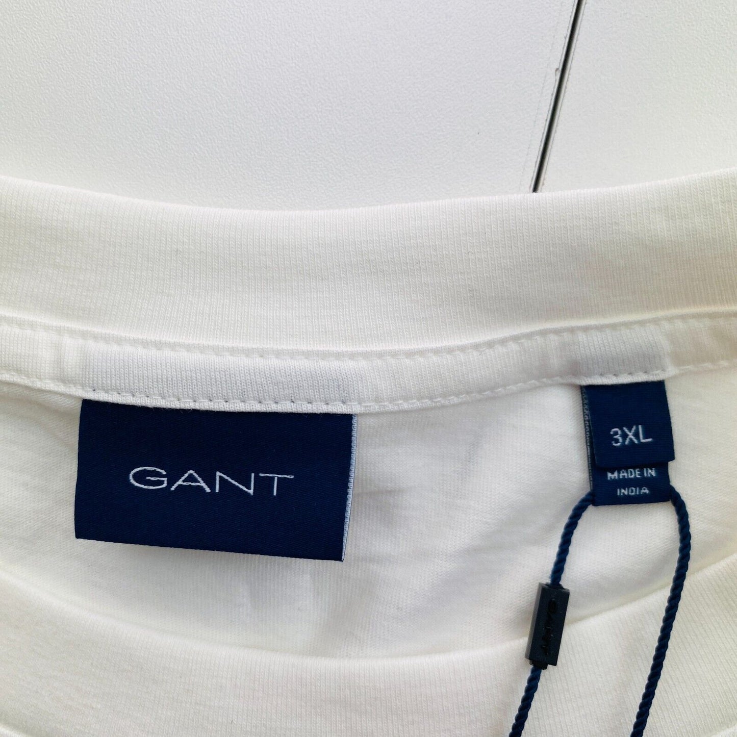 GANT White Tonal Archive Shield Crew Neck T Shirt Size 3XL XXXL