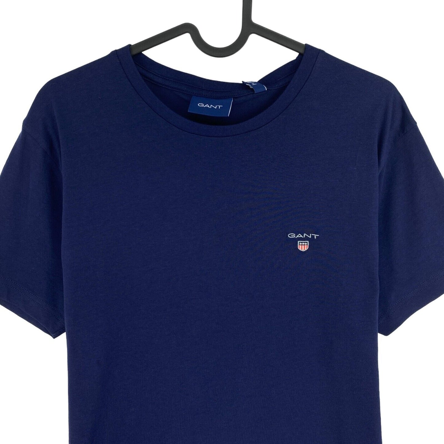 GANT Marineblaues Original Slim Fit T-Shirt mit Rundhalsausschnitt, Größe M