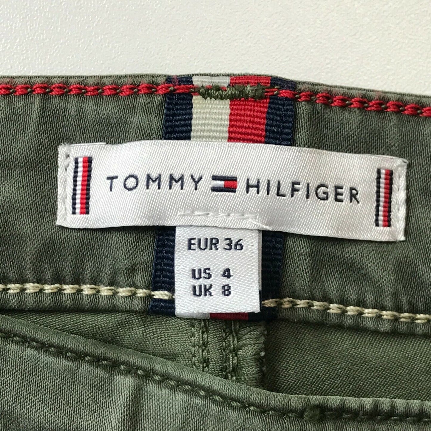 Tommy Hilfiger Femme Vert Olive Skinny Fit Jeans Taille EUR 36 UK 8 US 4 W27