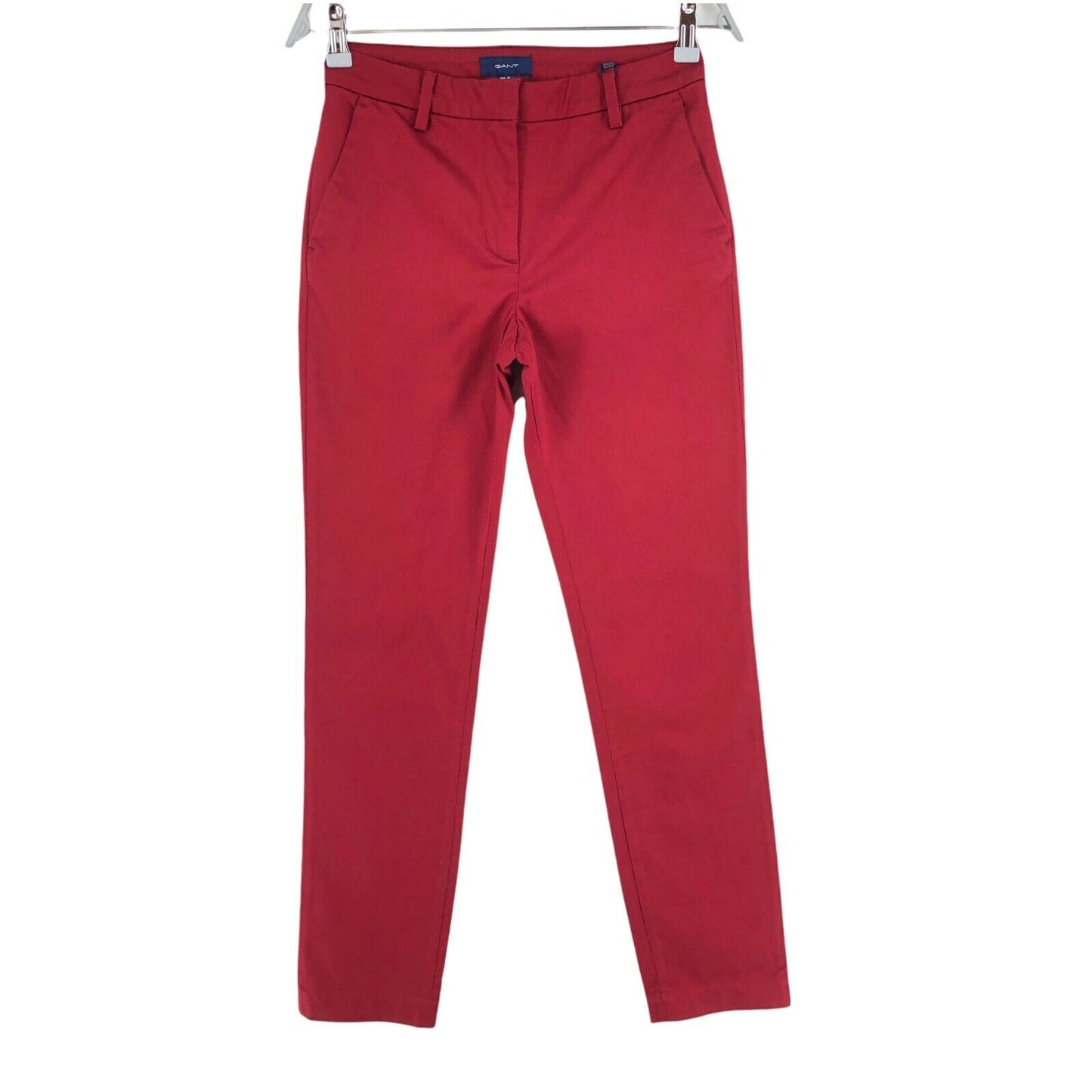 GANT Red Tech Prep Satin Slack Pants Trousers Size EU 34 UK 8 US 4