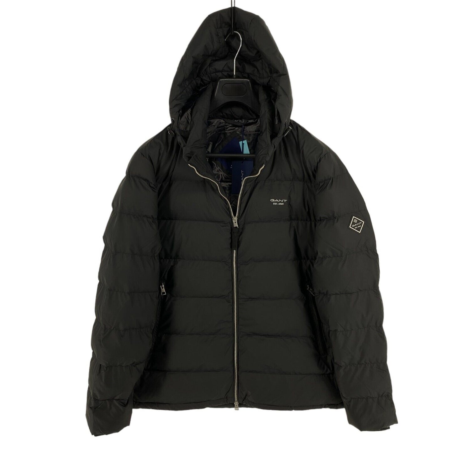 GANT Black Active Cloud Hooded Jacket Coat Size S