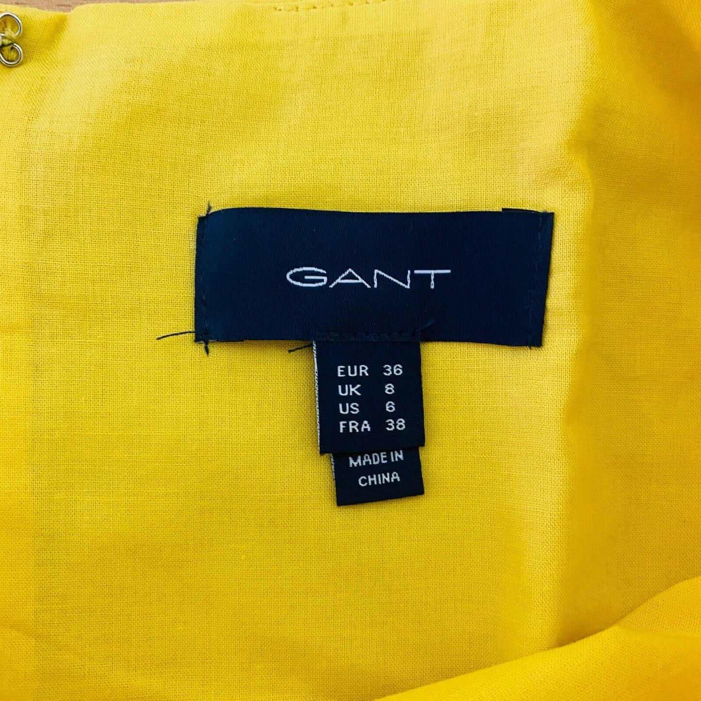 GANT Yellow Broderie Anglaise A Line Dress Size EU 36 UK 8 US 6