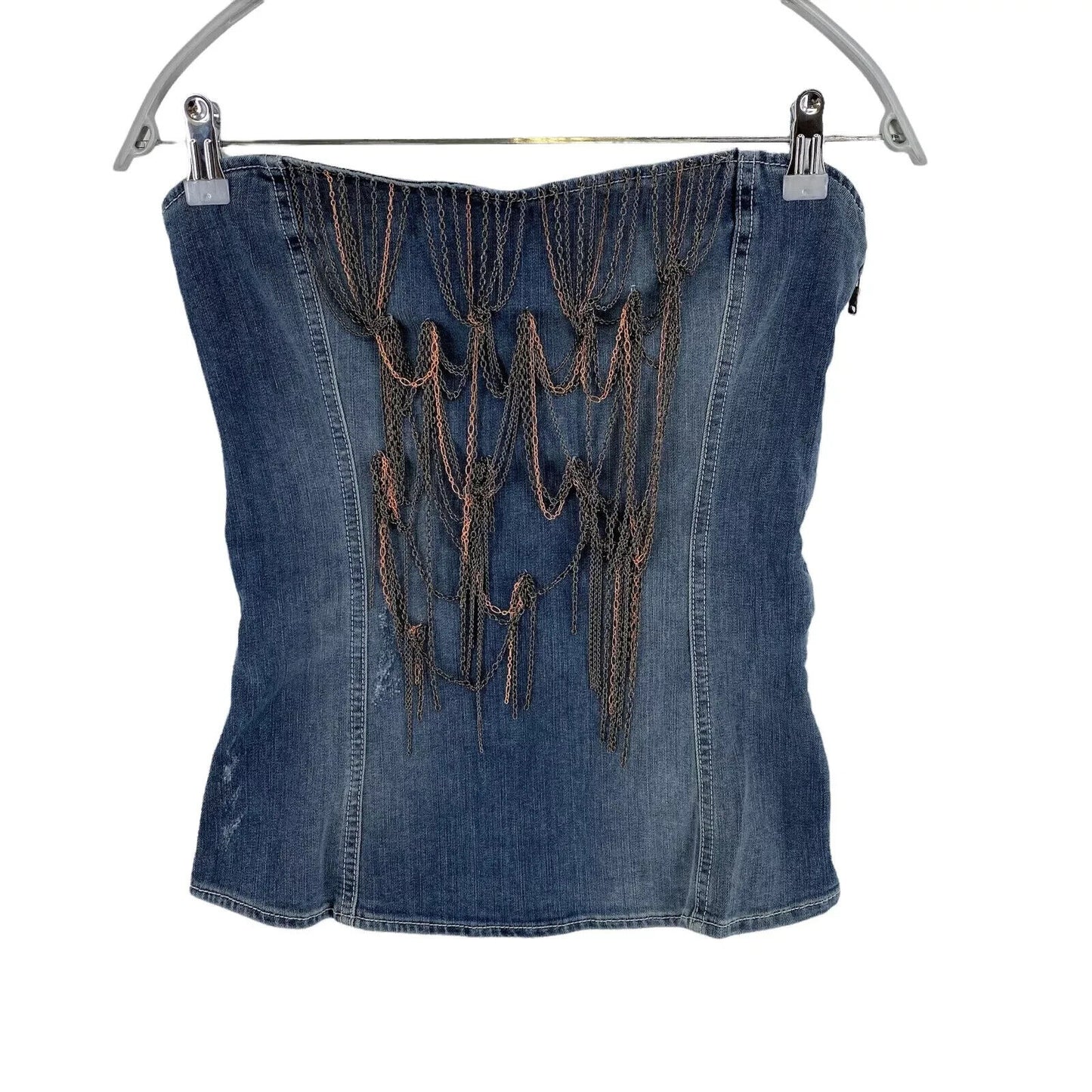 RRP €192 SEXY WOMAN Blue Denim Jeans Sleeveless Top Size S