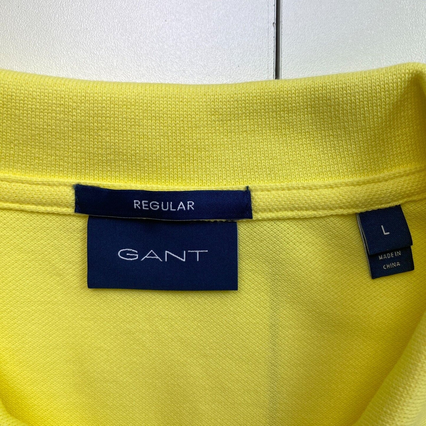 GANT Men Yellow Original Pique Rugger Short Sleeve Polo Shirt Size L