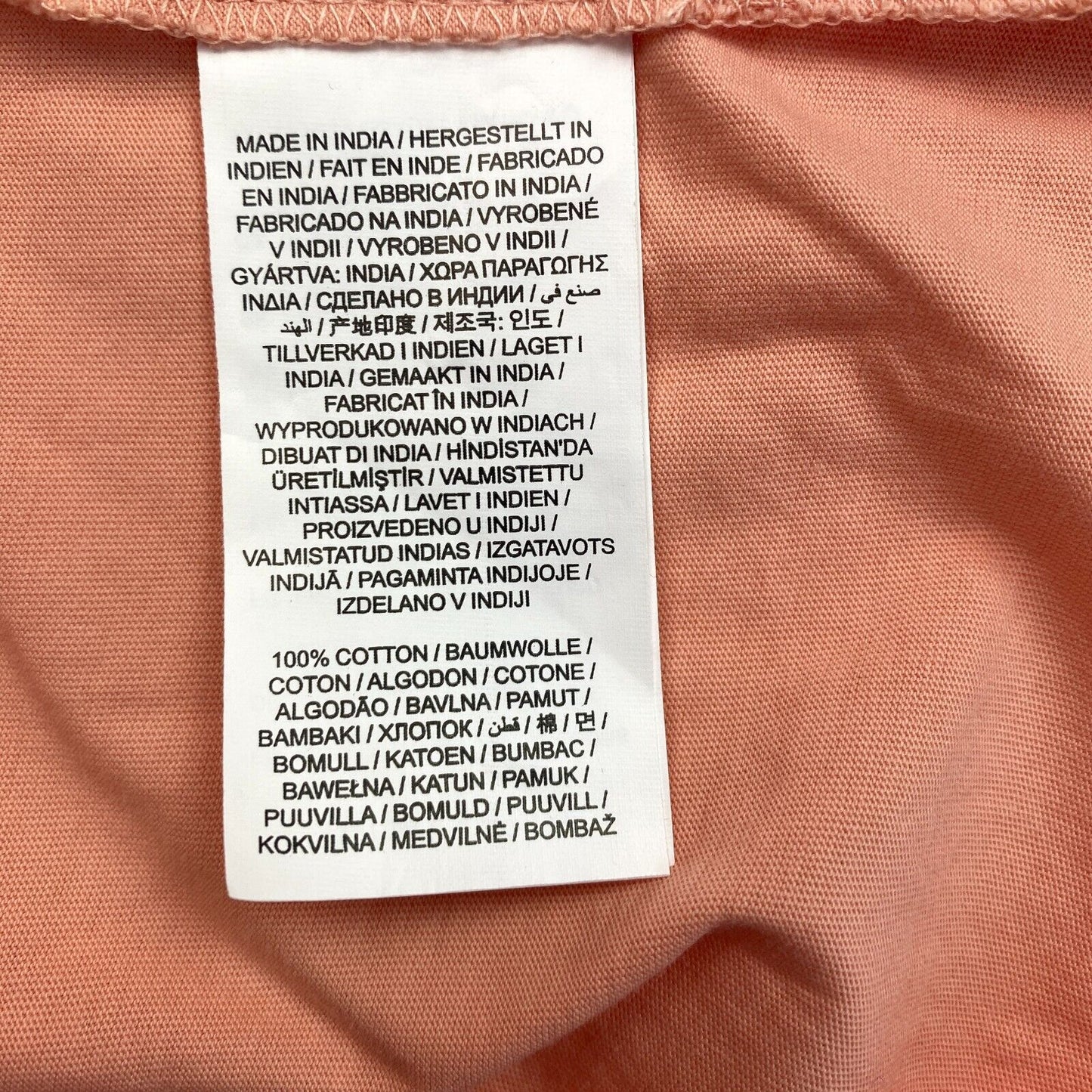 GANT Pinkish Orange Tonal Archive Shield Crew Neck SS T Shirt Size M