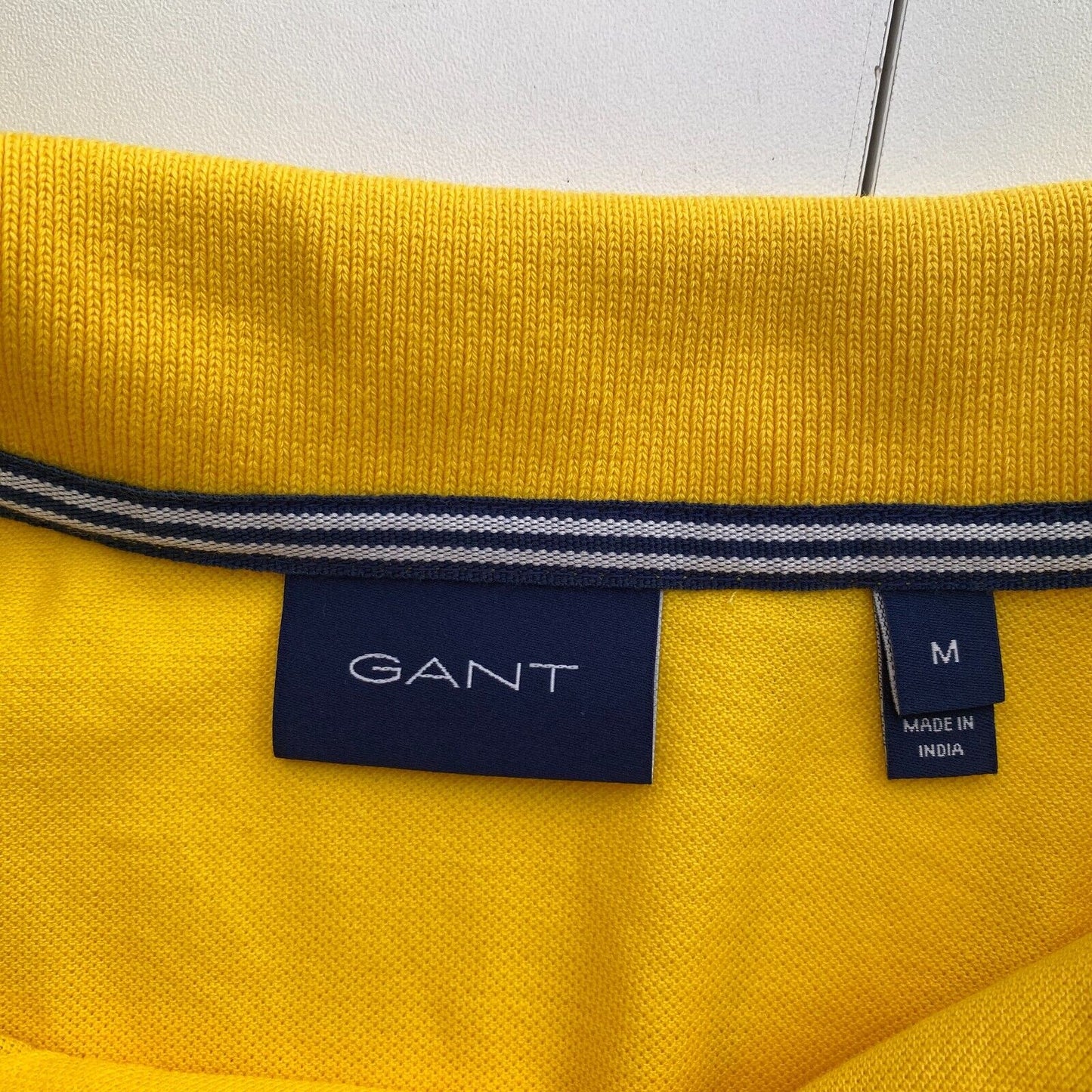 GANT Men Yellow Original Pique Rugger SS Polo Shirt Size M