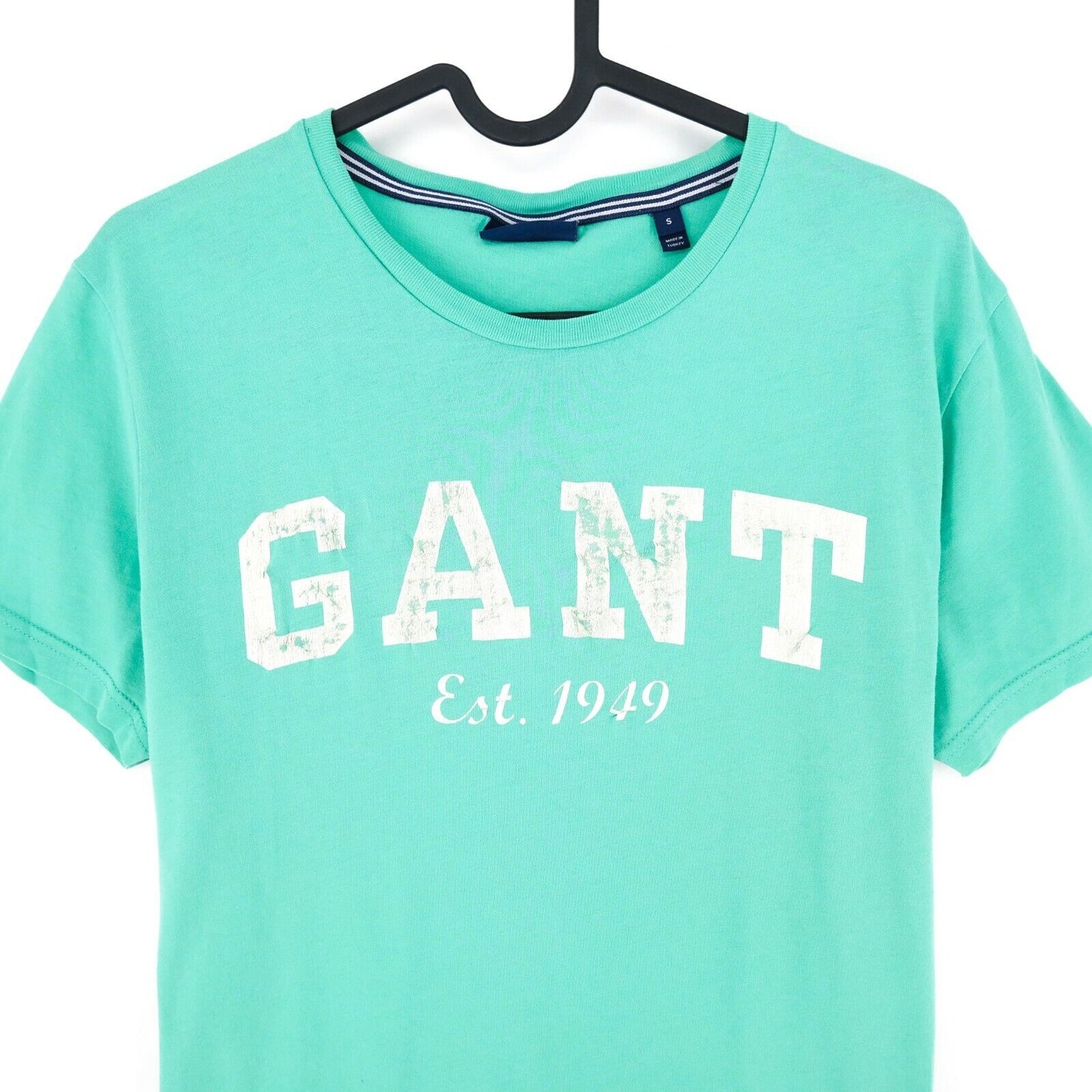 GANT T-shirt vert à col rond avec grand logo taille S