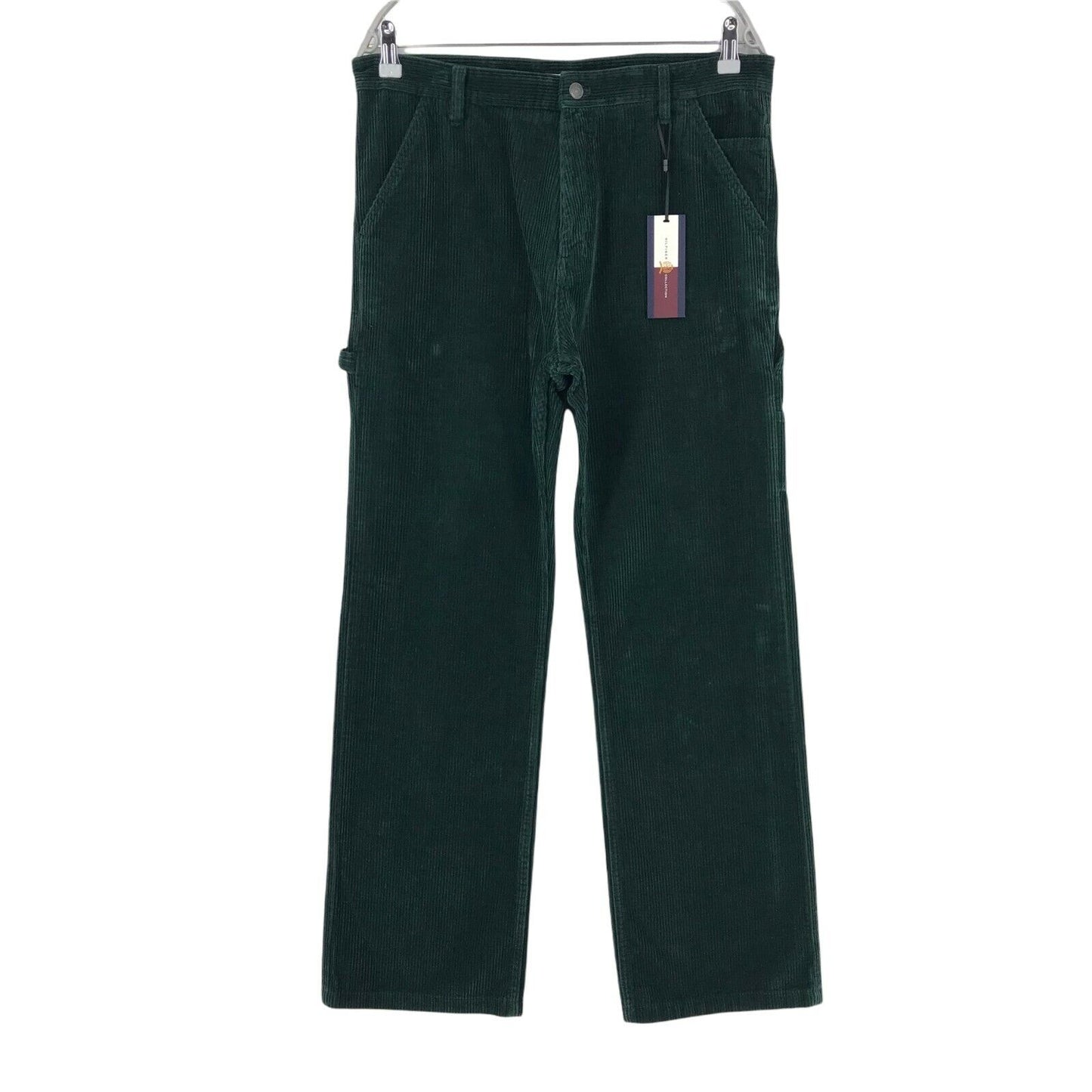 Tommy Hilfiger Collection Dark Green Regular Straight Fit Corduroy Trousers W32