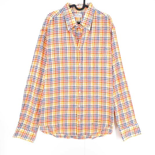 GANT Coloured Linen Crepes Check Shirt Size M L XL 2XL