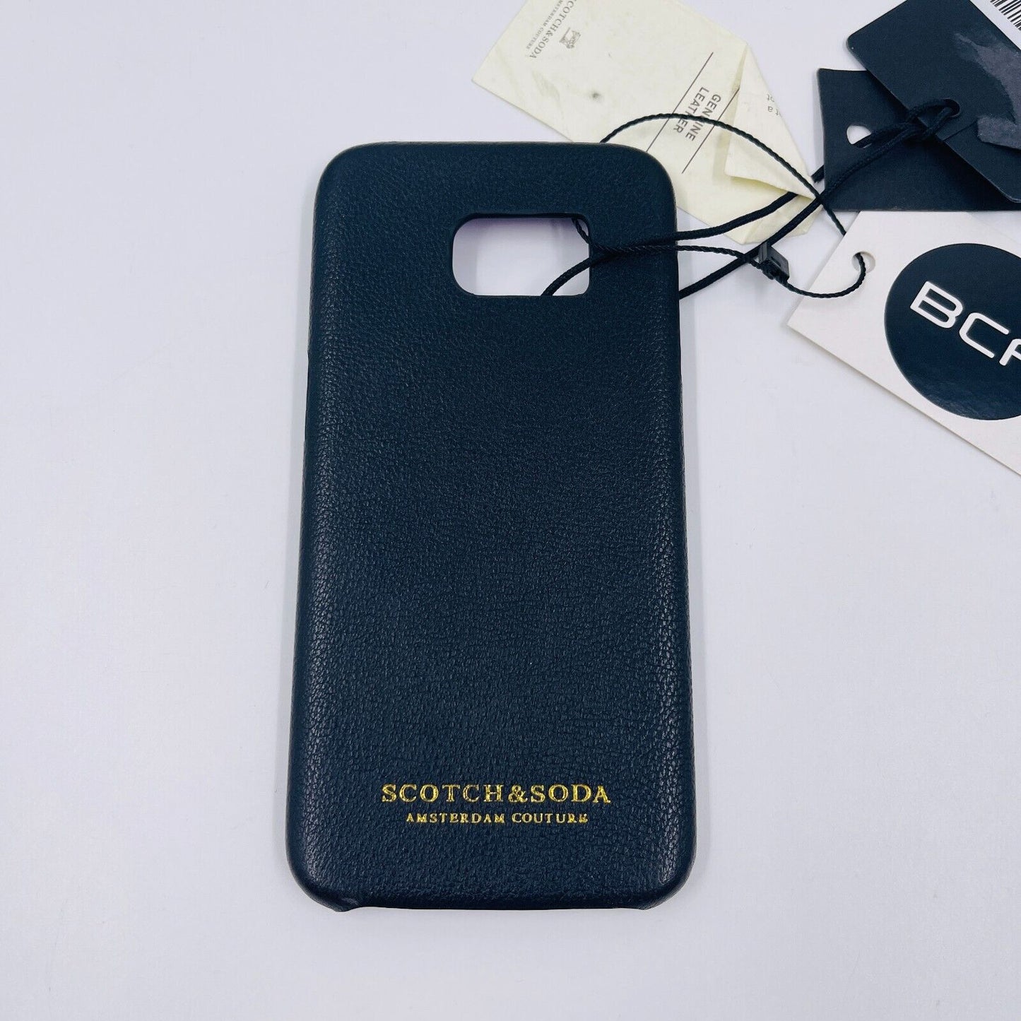 Scotch &amp; Soda Étui en cuir véritable noir pour Samsung Galaxy S7